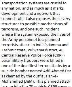 DB 6 Terrorism and Transportation safety